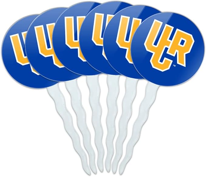 University of California, Riverside Primary Logo Cupcake Picks Toppers Decoration Set of 6