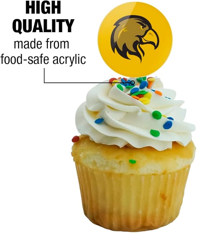 California State University Los Angeles Primary Logo Cupcake Picks Toppers Decoration Set of 6