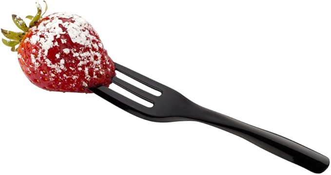 Restaurantware-4 Inch Cake Forks, 100 Knife-Edged Premium Pastry Forks - Disposable, Solid And Durable, Black Plastic Sharp Edge Fork, For Parties, Bakeries, Catering Services, Gatherings