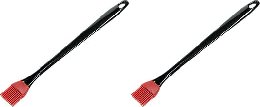Chef Craft Select Silicone Basting Brush, 13.5 inches in length, Red/Black (Pack of 2)