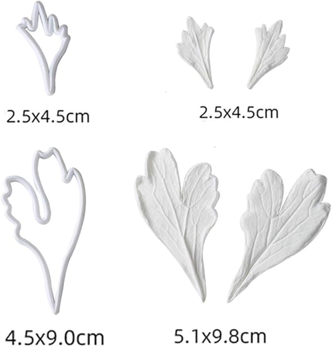 21Pcs Peony Flower Fondant Mold, Reusable Silicone Veining Mold for Cake Decorating, Baking & Sugar Craft