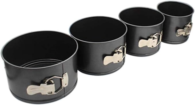 Falytemow Nonstick Springform Pan with Removable Bottom Small Tall Round Cheesecake Pan Set Size 4.7inch 5.5inch 6.3inch 7inch