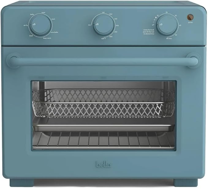 7-in-1 Air Fryer Toaster Oven with Convection, 1700W, Fits 6 Slices or 12-Inch Pizza, Tempered Glass Door, Timer, Easy Controls, Countertop Kitchen Appliance (Surf)