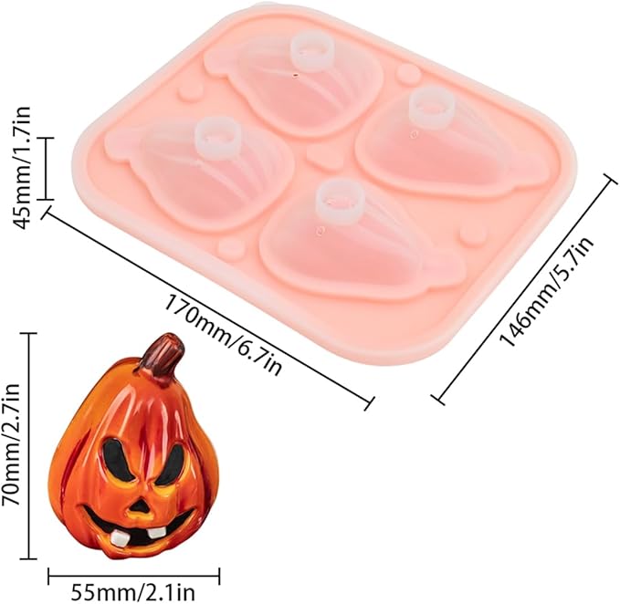 mostsom Silicone Mold Mousse Molds 2 in 1 Pastry Mold 3D Pumpkin Halloween Dessert Mousse Cake Baking Pan Chocolate Candles Soap Fondant Molds DIY Cake Decoration Tools (C_ Pumpkin)