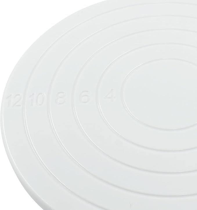 1 Pcs Cake Decorating Turntable - 5.5 Inch Revolving Cake Stand - Cookie Decorating Swivel Stand for Kitchen Cake Baking - White