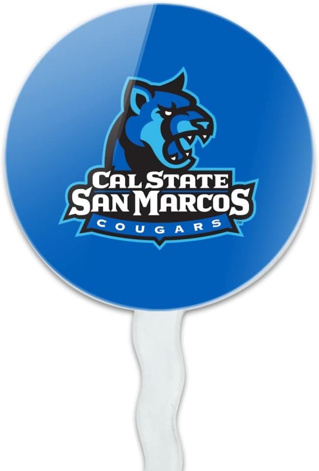 California State University San Marcos Primary Logo Cupcake Picks Toppers Decoration Set of 6