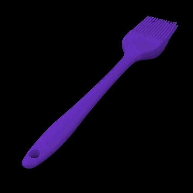 uxcell Silicone Family Bakery Cookie Cake Baking Tool Cream Butter Pastry Brush Purple