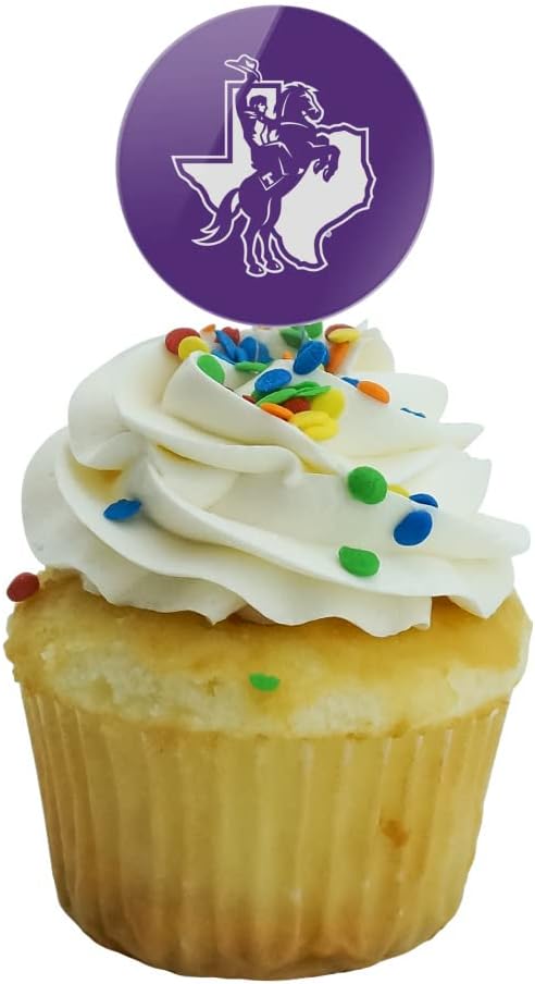 GRAPHICS & MORE Tarleton State University Primary Logo Cupcake Picks Toppers Decoration Set of 6