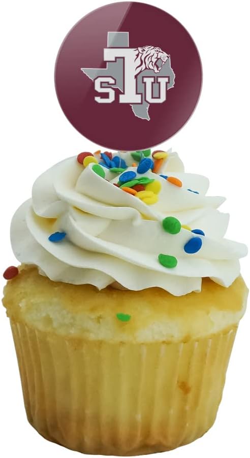 Texas Southern University Primary Logo Cupcake Picks Toppers Decoration Set of 6