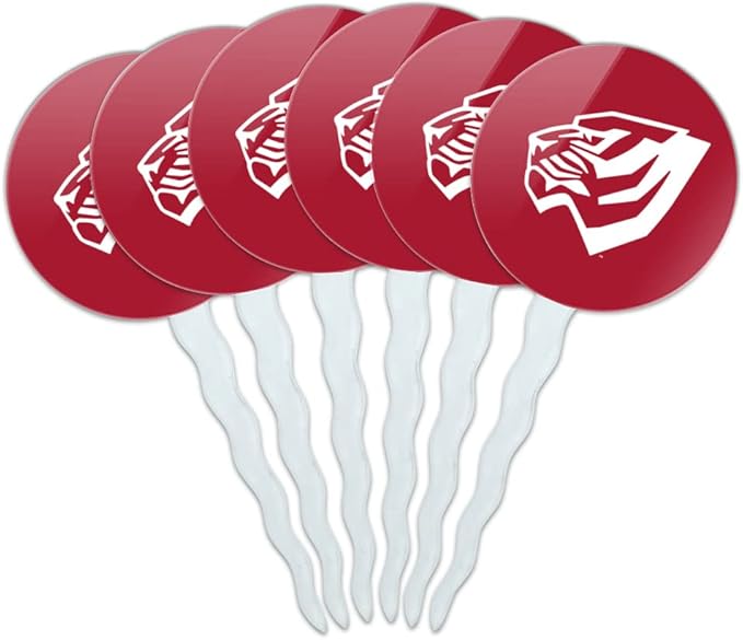 University of West Alabama Primary Logo Cupcake Picks Toppers Decoration Set of 6