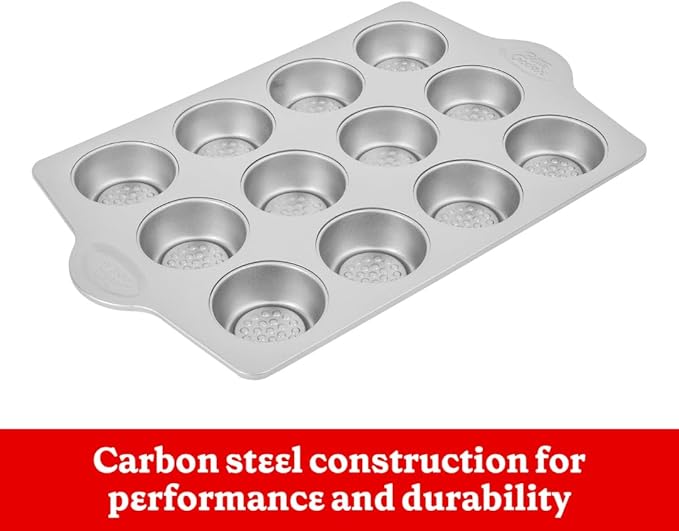 Betty Crocker Bakery Starter Bundle: 12-Cup Muffin Pan, 9" Round Pan, 12" Loaf Pan, Silicone Dough & Bowl Scraper, Scraper Spatula - Perfect for Baking Enthusiasts