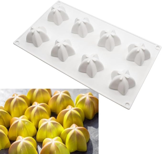 mostsom Star Shape Silicone Molds Silicon Carambola Baking Mould for Making Candy, Chocolate,Cake,Jelly (Star C_11.84X6.84X1.08 inch)