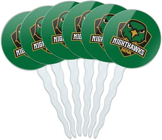 GRAPHICS & MORE Northern Virginia Community College Primary Logo Cupcake Picks Toppers Decoration Set of 6