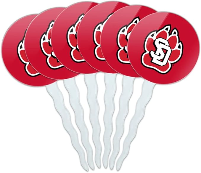 South Dakota Primary Logo Cupcake Picks Toppers Decoration Set of 6