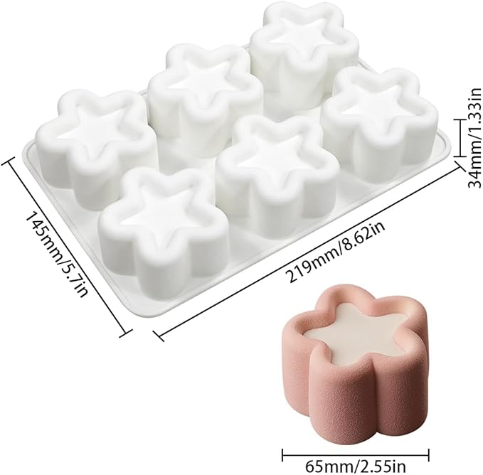 mostsom Star Shaped Mousse Silicone Molds Chocolate Cake Mould Dessert Baking Form Cake Decorating Tools (C_ Star)