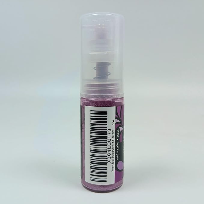 Sweet Spell Edible Cake Glitter Spray – Shimmering Magic for Cakes Decorating & Cocktails – 100% Edible, Food-Grade, Vegan, Gluten-Free (Purple)