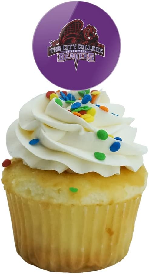 City College of New York Primary Logo Cupcake Picks Toppers Decoration Set of 6