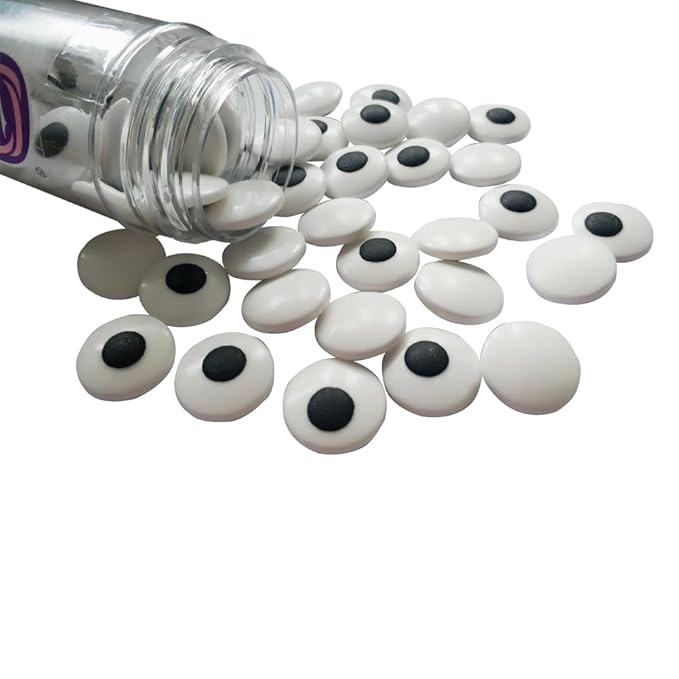 2 Bottles Candy Eyes Eyeballs - Cake Cupcake Toppers - Edible Baking Decorations for Cupcakes, Cakes, Cookies - Halloween, Christmas, Easter, and Edible Art Project Candy (Two Size Mixed)