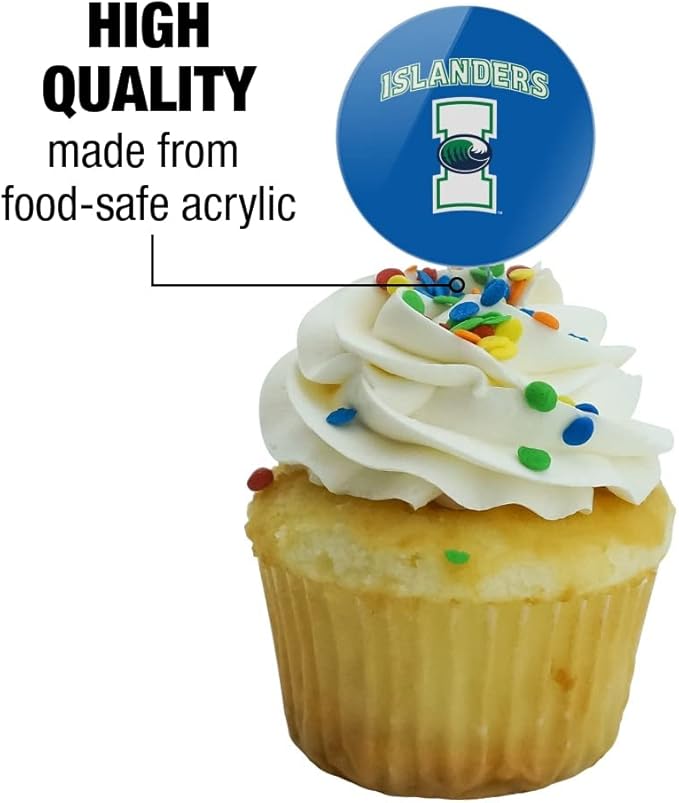 Texas A&M -Corpus Christi Primary Logo Cupcake Picks Toppers Decoration Set of 6
