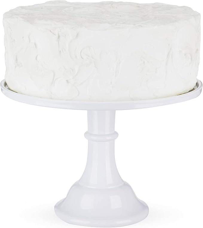 Twine Melamine Cake Stand, Cupcake Display Home Decor Food and Dessert Serving Accessory, 11.5 x 8 Inches, White, Set of 1