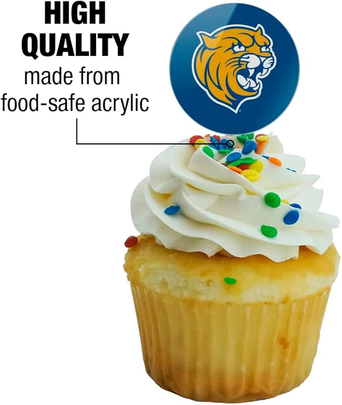 Johnson & Wales University Primary Logo Cupcake Picks Toppers Decoration Set of 6