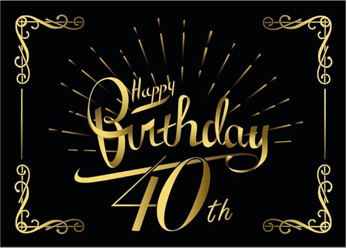 2-Pack Birthday Bottle Labels, Self-Adhesive “HappyBirthday” Stickers for Champagne & Wine Bottles, Fun Gift Idea for Men & Women, 5.8 x 4.1 in (40th Birthday)