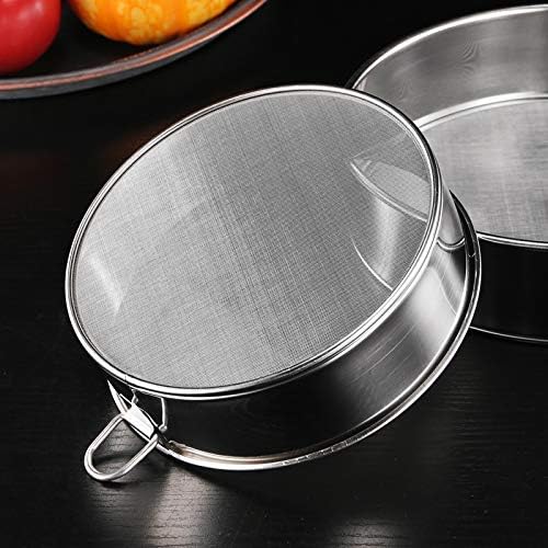 Falytemow Flour Sifter Round Flour Sieve Strainer with 40 Mesh Premium Rustproof Stainless Steel Fine Mesh for Baking 7.87 inch x 1.97 inch