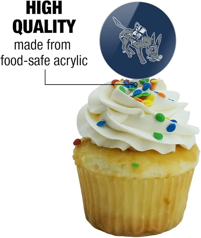 Mines Primary Logo Cupcake Picks Toppers Decoration Set of 6