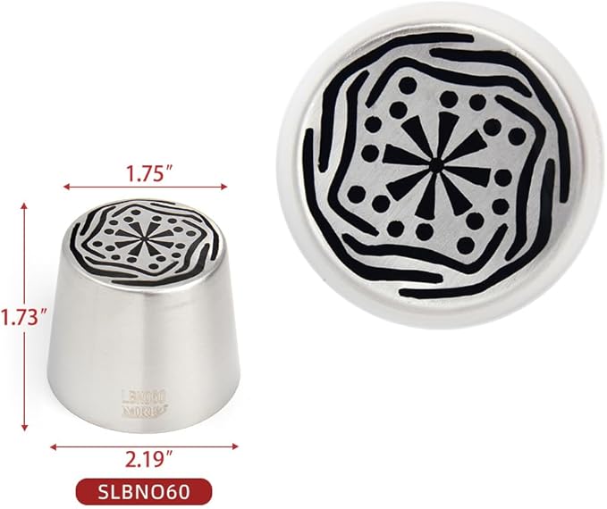 Extra Large Russian Piping Tips for Marshmallows Stainless Steel Flower Frosting Nozzles many styles Cake Decorating Baking tool for Buttercream, Cupcakes Cookies(SL60)