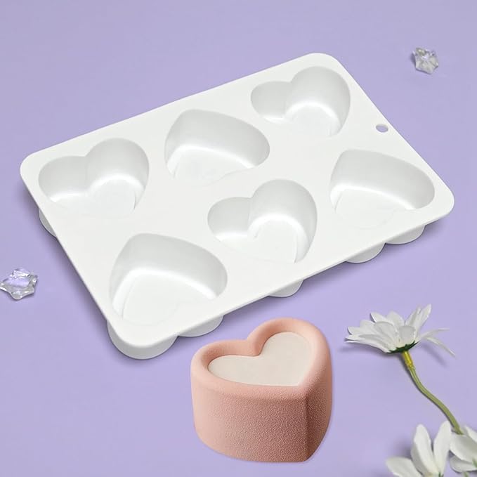 mostsom Heart Valentine's Day Mousse Cake Mold French Dessert Silicone Mold Chocolate Jelly Baking Tools Cake Decorating Tool (B_ Heart)