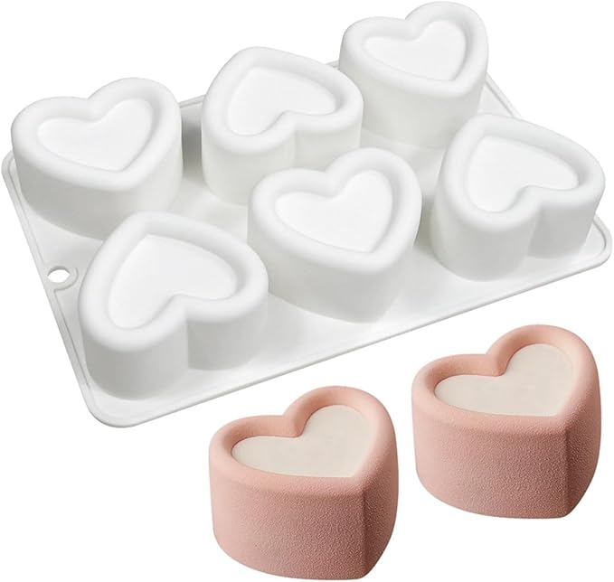 mostsom Heart Valentine's Day Mousse Cake Mold French Dessert Silicone Mold Chocolate Jelly Baking Tools Cake Decorating Tool (B_ Heart)