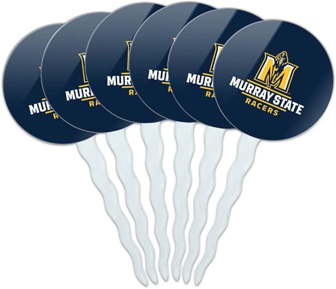 Murray State University Primary Logo Cupcake Picks Toppers Decoration Set of 6