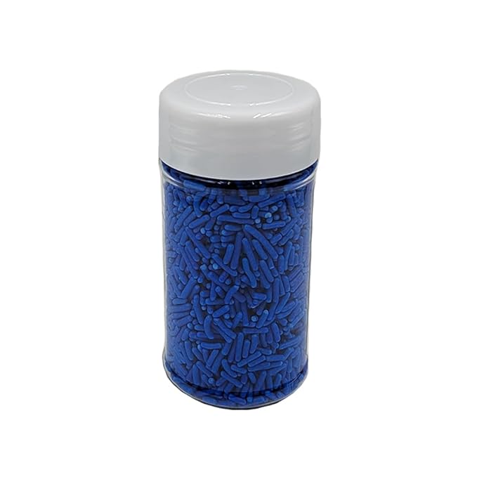 Homankit Blue Jimmies Sprinkles Edible Sprinkle Candy Soft Jimmies Toppings for Ice Cream, Cupcake, Cake, Cookie, Dessert Decorating 2.75 Ounces