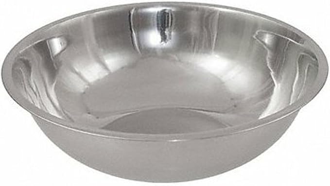 Crestware 4-Quart Stainless Steel Professional Mixing Bowl, 1mm Thick