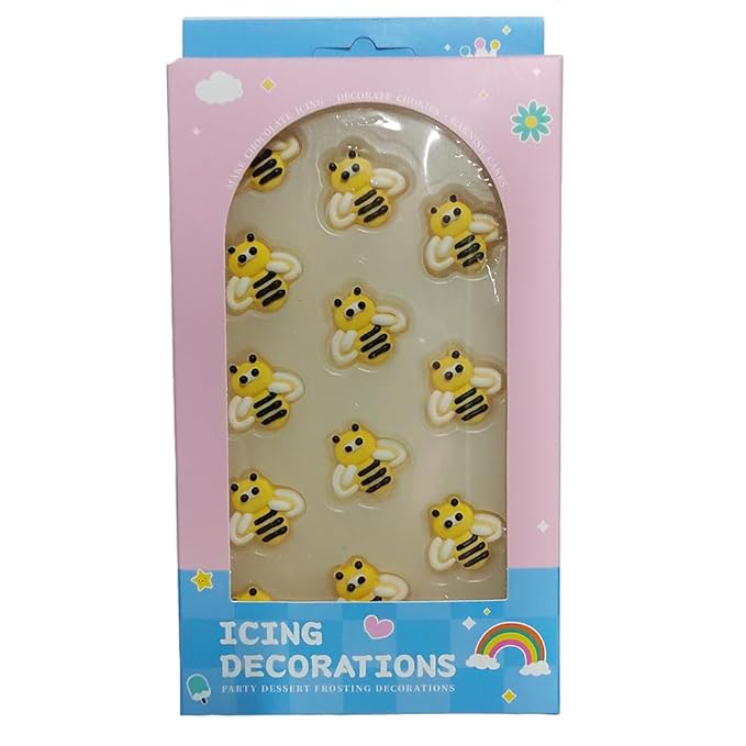 Edible Candy Bee Cake Decorations Dessert Sugar Sprinkles Party Cookie DIY Cake Cupcake Topper Icing Frosting Decoration Holiday Supplies