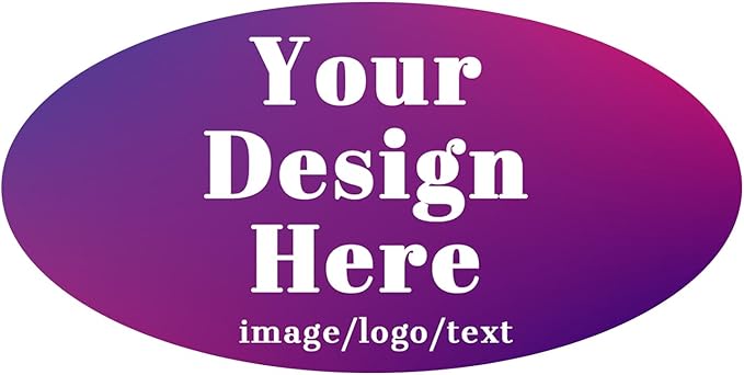 50-500 Pack Custom Stickers Personalized Labels, Customized Stickers with Any Image Logo and Text for Business Logo Thank You Labels,1",2",3", 4", 5",6" (Oval-2)