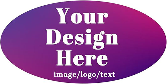 50-500 Pack Custom Stickers Personalized Labels, Customized Stickers with Any Image Logo and Text for Business Logo Thank You Labels,1",2",3", 4", 5",6" (Oval-2)