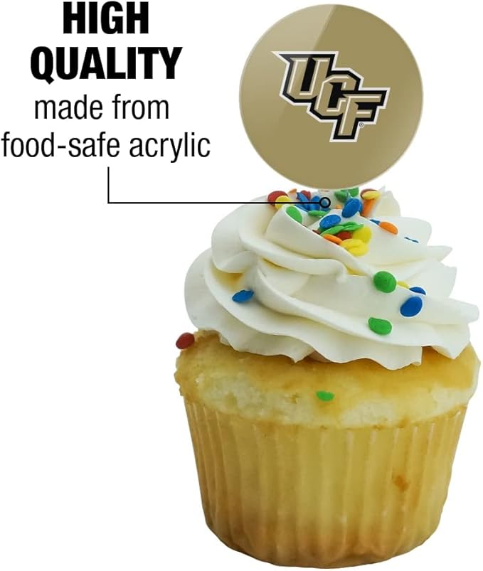 GRAPHICS & MORE Central Florida Primary Logo Cupcake Picks Toppers Decoration Set of 6