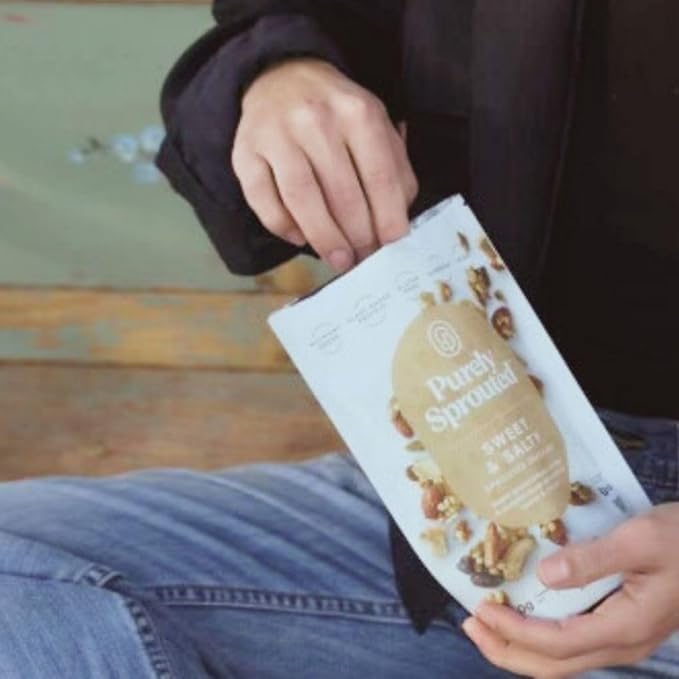 Purely Sprouted Sweet & Salty, Non-GMO Superfood for Healthy, Certified USDA Organic, Gluten-Free Snacking (4 oz, 6 pack)