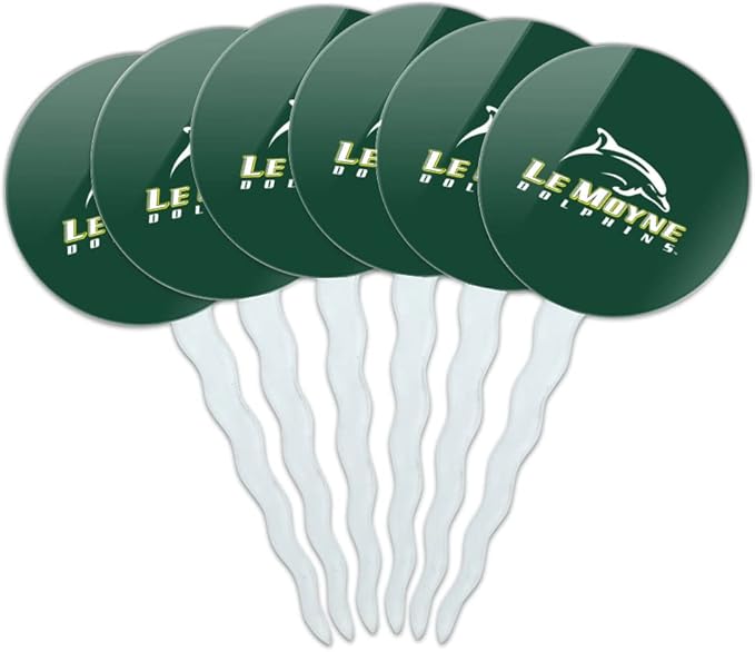 Le Moyne College Primary Logo Cupcake Picks Toppers Decoration Set of 6