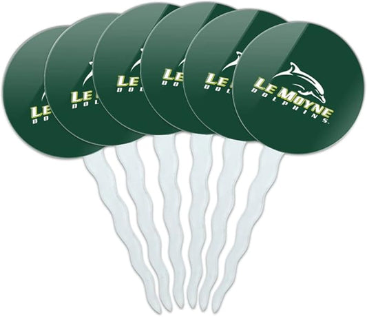 Le Moyne College Primary Logo Cupcake Picks Toppers Decoration Set of 6