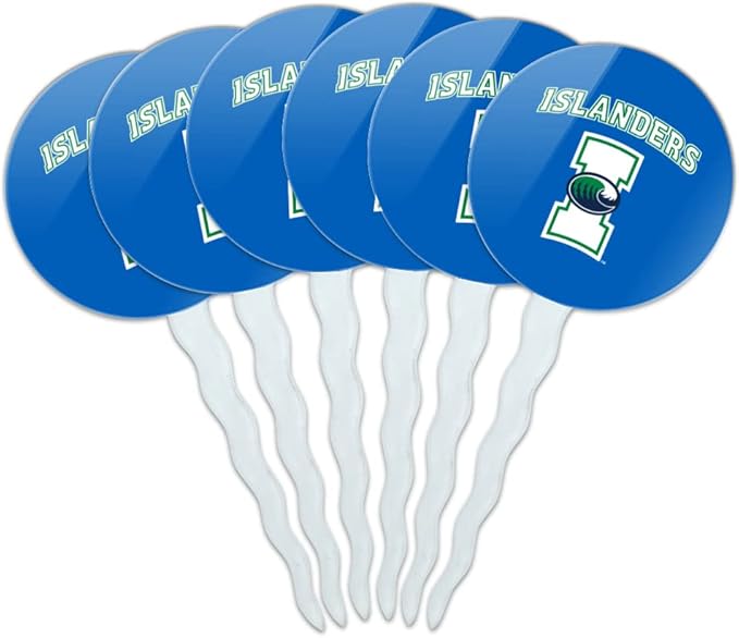 Texas A&M -Corpus Christi Primary Logo Cupcake Picks Toppers Decoration Set of 6