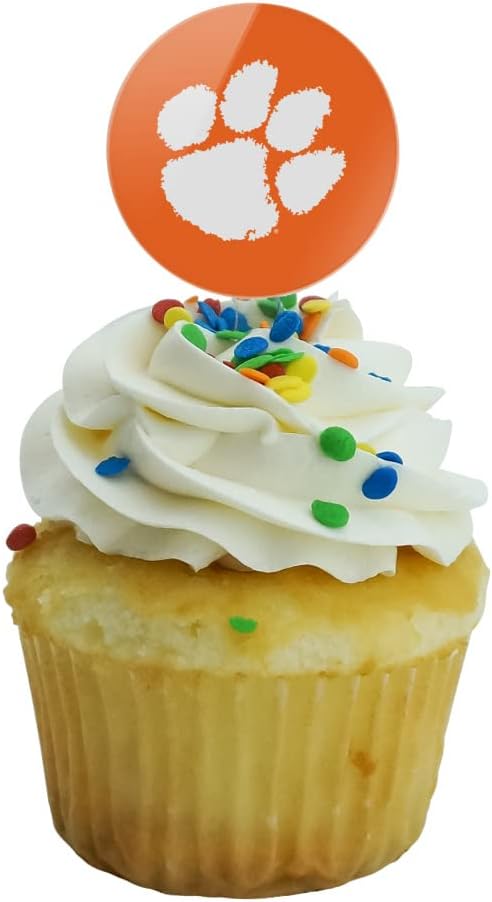 Clemson University Primary Logo Cupcake Picks Toppers Decoration Set of 6