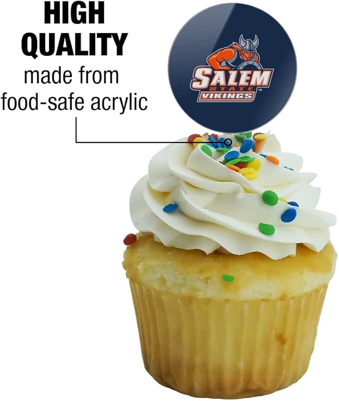 Salem State University Primary Cupcake Picks Toppers Decoration Set of 6