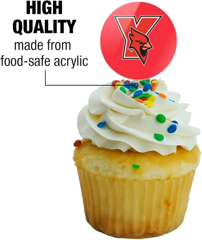 York College Primary Logo Cupcake Picks Toppers Decoration Set of 6