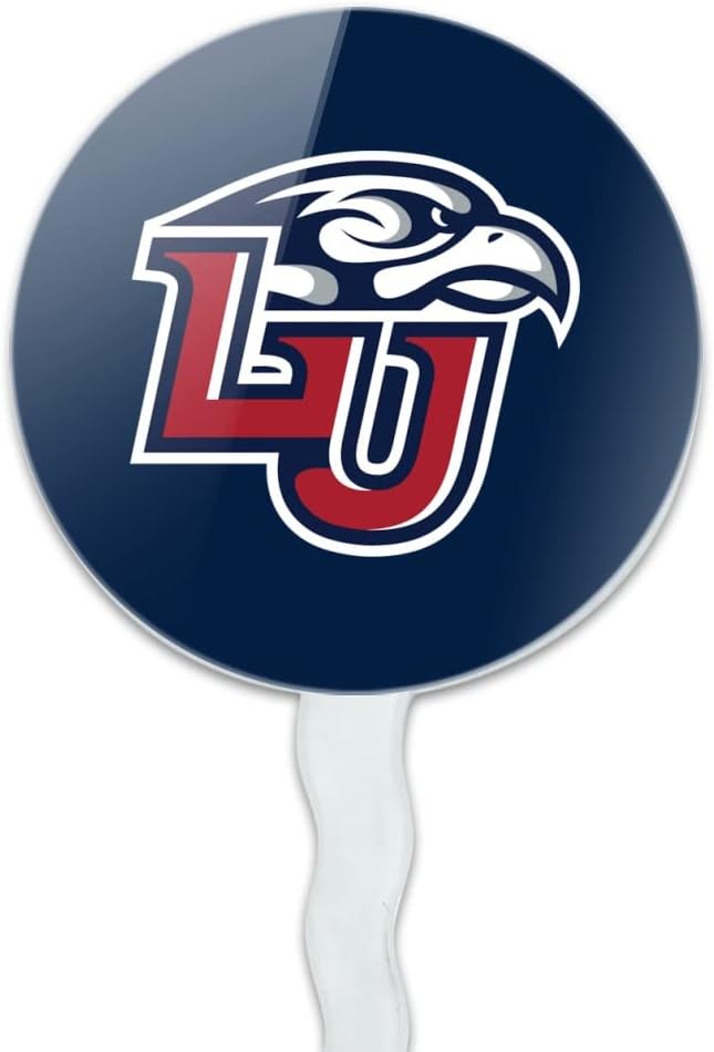 Liberty University Primary Logo Cupcake Picks Toppers Decoration Set of 6