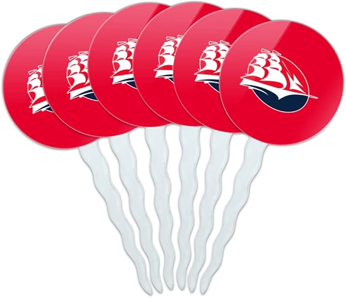 Shippensburg University Primary Logo Cupcake Picks Toppers Decoration Set of 6