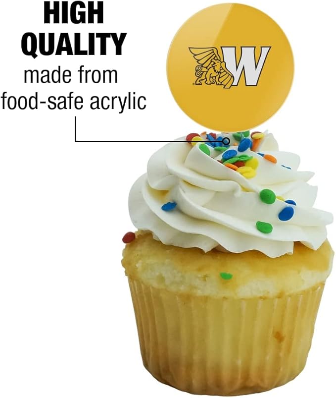 Missouri Western State University Primary Logo Cupcake Picks Toppers Decoration Set of 6
