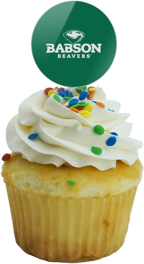 Babson College Primary Logo Cupcake Picks Toppers Decoration Set of 6