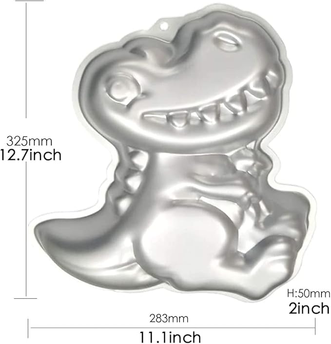 Dinosaur Shape Cake Pan, 3D Birthday Cake Pan, Aluminum Alloy Cake Molds Nonstick Baking Tools
